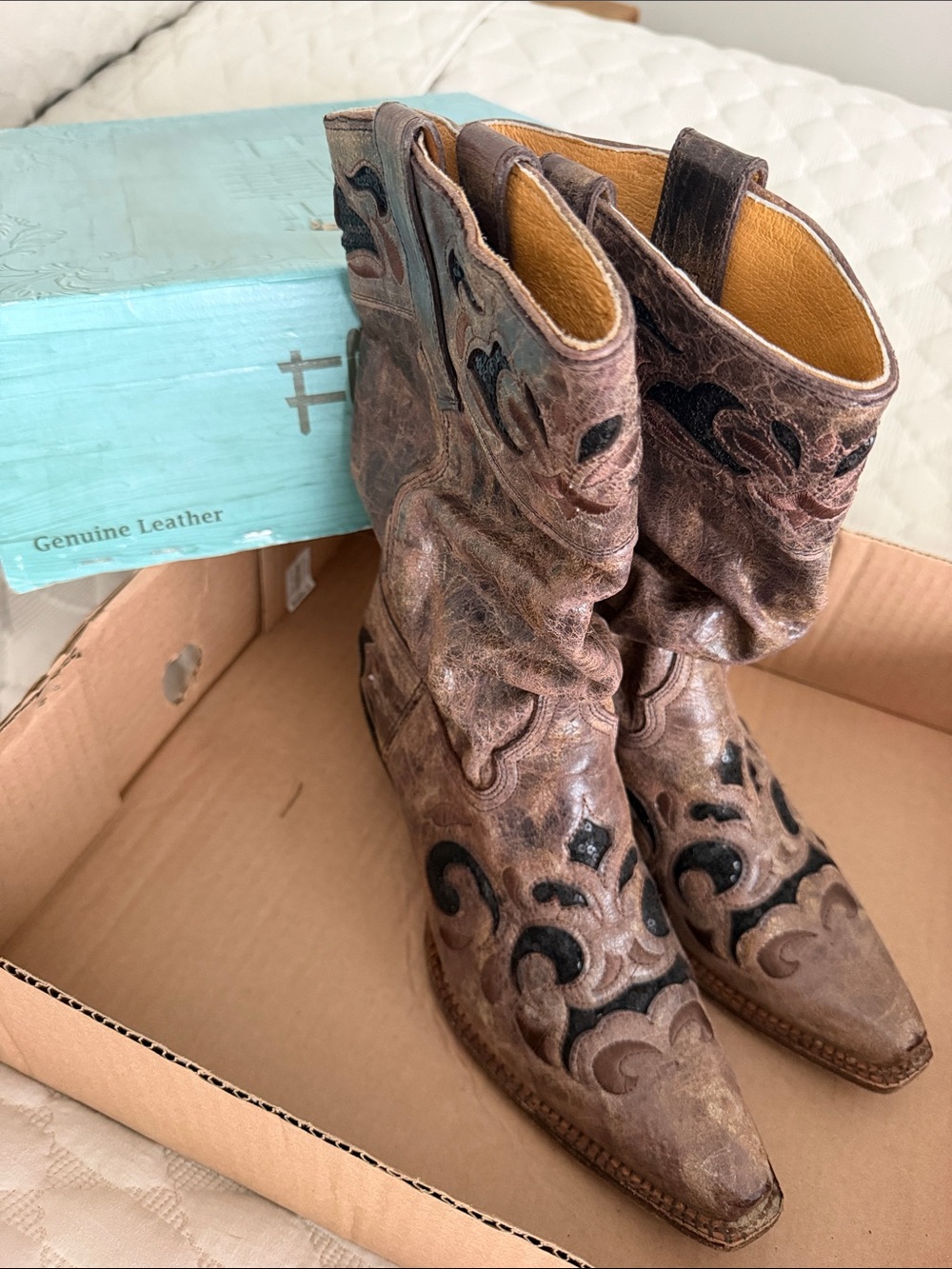 Corral slouchy western boots